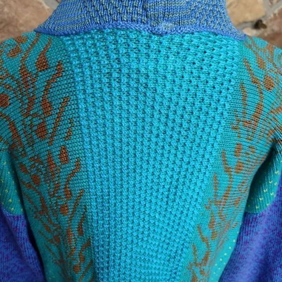 Vintage Veranda Wear Guatemalan Knit Cardigan with Needlework Embroidery‎ Sz M - Picture 5 of 12